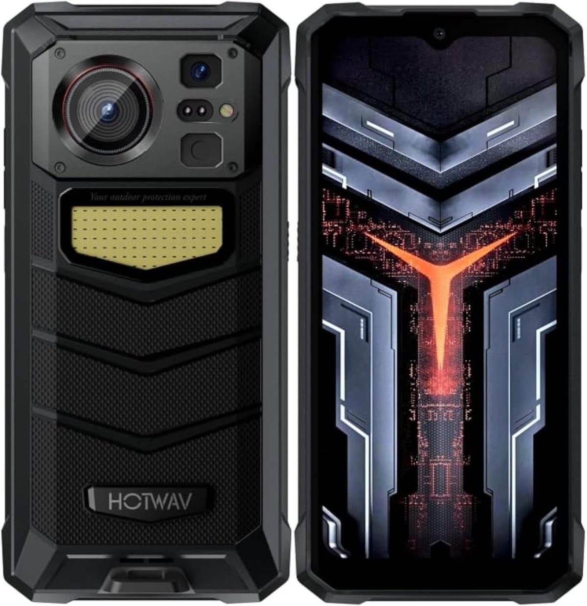 Generic HOTWAV W11 Rugged Phone, 6GB+256GB, Night-V.ision, 20800mAh, 6.6 inch Android 13 MT8788 Octa Core, 4G, OTG(Cosmic Black)