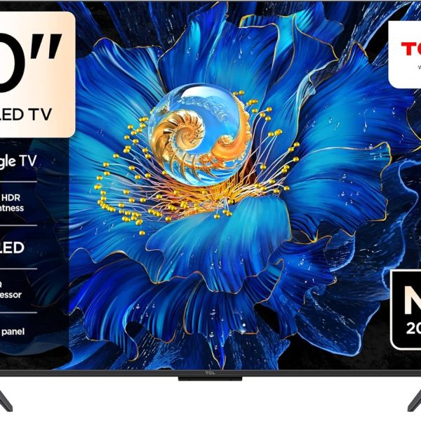 تلفزيون ذكي 50 بوصة بدقة 4K 50C6KS مع تقنية كو دي-ميني ليد بألوان كريستالية كمومية زاهية واتش دي ار 10+ مخصص للألعاب بنظام جوجل تي في بتقنية دولبي فيجن واتموس وميزات أخرى مع تصميم نحيف (إصدار 2025)