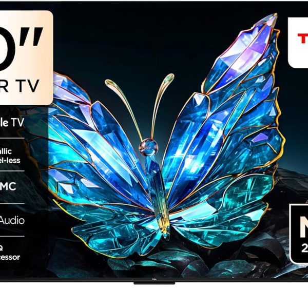 تلفزيون ذكي 50 بوصة 50V6C بدقة 4K UHD HDR 10+ للألعاب جوجل تي في تحسين اللون الديناميكي ودولبي فيجن اتموس ودي تي اس فيرتشوال اكس وتقنية MEMC وتحكم صوتي بخاصية جيم ماستر بتصميم نحيف من تي سي ال