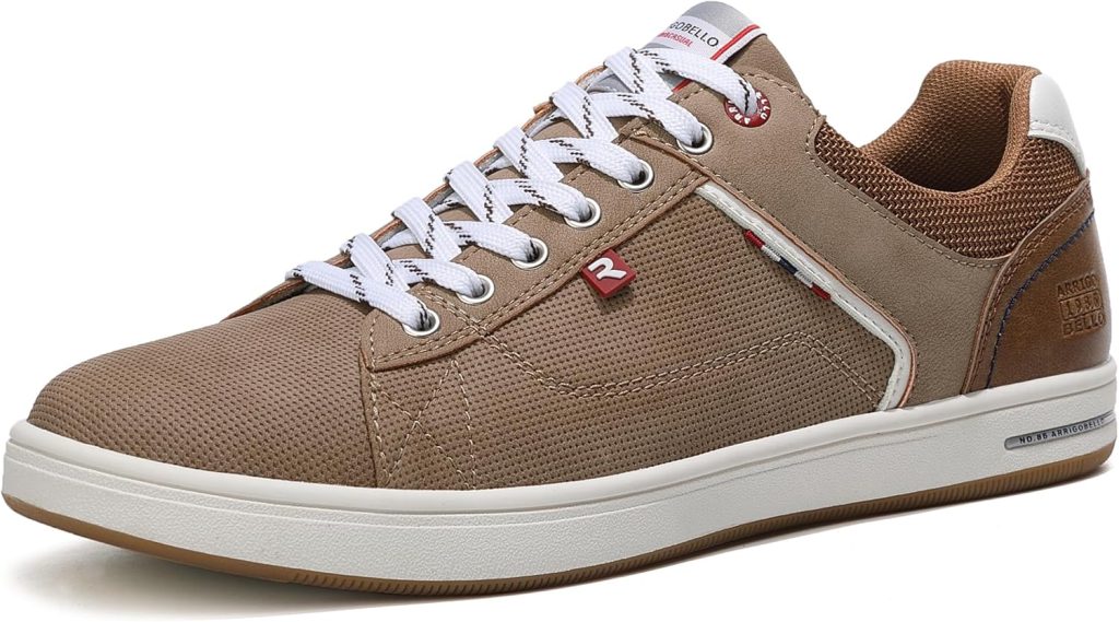 ARRIGO BELLO Mens Casual Shoes Sneaker Leather Fashion Trainers Business Walking Classic Style Sneakers Size 41-46