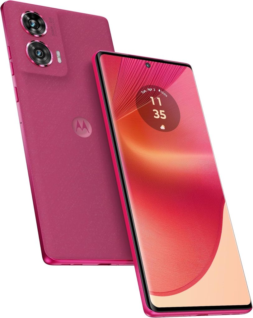 MOTOROLA Edge 50 Fusion 5G | 12GB RAM + 512GB Storage | 50MP OIS Camera | 6.7" 144Hz pOLED | IP68 | 5000mAh Battery | 68W Fast Charging | Android 14 (Hot Pink)