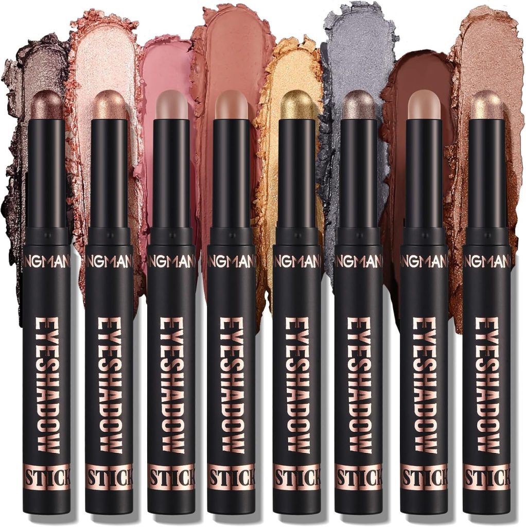 NALACAL 8 Colors Professional Matte Eyeshadow Stick Set, Waterproof Long-Lasting Cream Eyeshadow Collection Bright-Colored Contouring & Highlight Eyeshadow Sticks Creamy Eyeshadow for Every Look
