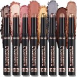 NALACAL 8 Colors Professional Matte Eyeshadow Stick Set, Waterproof Long-Lasting Cream Eyeshadow Collection Bright-Colored Contouring & Highlight Eyeshadow Sticks Creamy Eyeshadow for Every Look