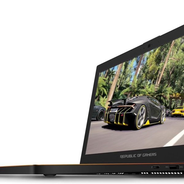 اسس لابتوب العاب روج زيفيروس رفيع وخفيف 15.6 انش FHD 120Hz ومعالج انتل كور i7-7700HQ وبطاقة نفيديا جيفورس GTX 1070 8GB وDDR4 16GB وSSD M.2 PCIe 256GB وويندوز 10 بروفيشنال GX501VS-XS71