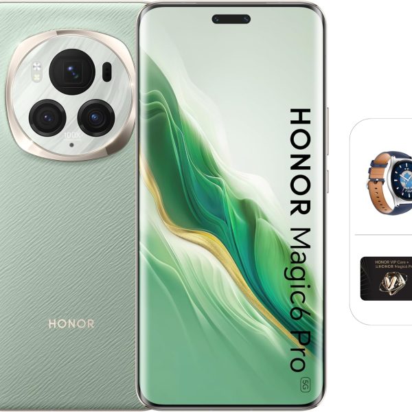 Honor Magic 6 Pro 5G - 12 GB RAM, 512 GB - Epi Green | Includes Gift Bundle: Watch GS3 | Honor Service Care+