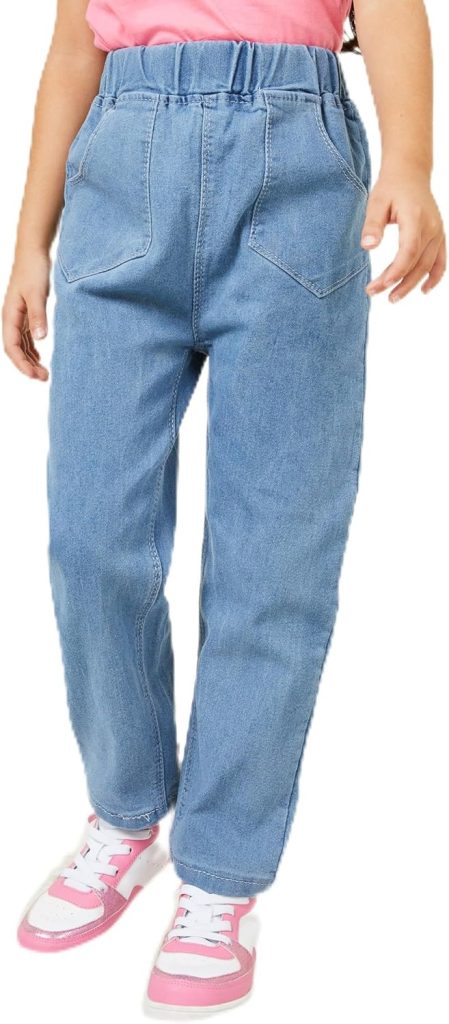 Styli Girls Pocket Detail Paperbag Waist Jeans