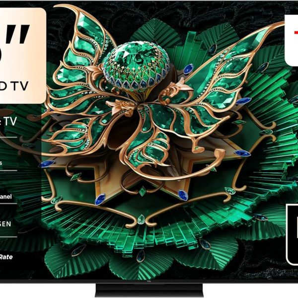 TCL Television 55 Inch Smart TV 4K QD-Mini LED Colorful Quantum Crystal HDR 2600nits Gaming Google TV, 144Hz Native Refresh Rate, Audio by Bang & Olufsen, Dolby Atmos, Game Master-55C7K (2025 Model)