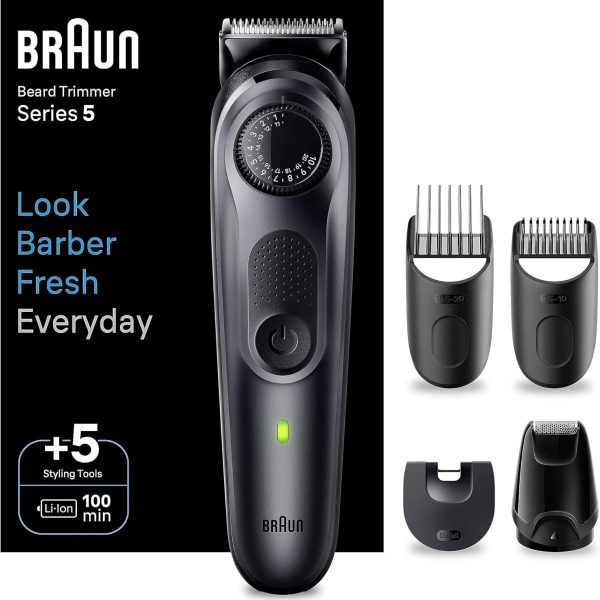 Braun BT5420 Series 5 Beard Trimmer with Precision Wheel, Black