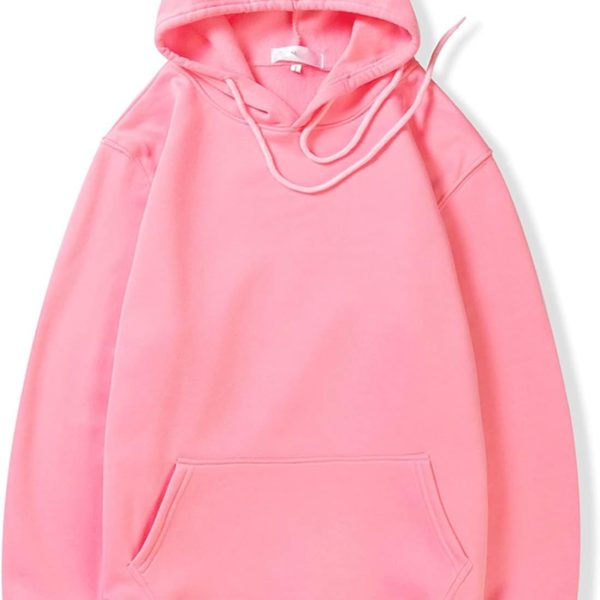 Women's long sleeves Brand Men;s/Women Hoodies 2022 Autumn New Male Casual Hoodies Sweatshirts Men's Solid Color Hoodies Sweatshirt Top (Color : Pink, Size : Asia XXL 75-85 KG)