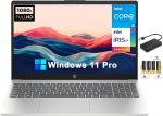 HP 15 15.6" FHD Laptop Business Laptop [Windows 11 Pro], Intel 10-Core i5-1235U (Up to 4.4 GHz), 64GB RAM, 1TB PCIe SSD, Iris Xe Graphics, Numeric Keypad, HDMI, USB, Wi-Fi 6, BT 5.3, w/Hub+Battery