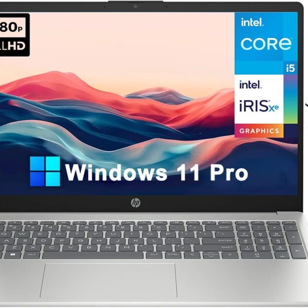 HP 15 15.6" FHD Laptop Business Laptop [Windows 11 Pro], Intel 10-Core i5-1235U (Up to 4.4 GHz), 64GB RAM, 1TB PCIe SSD, Iris Xe Graphics, Numeric Keypad, HDMI, USB, Wi-Fi 6, BT 5.3, w/Hub+Battery