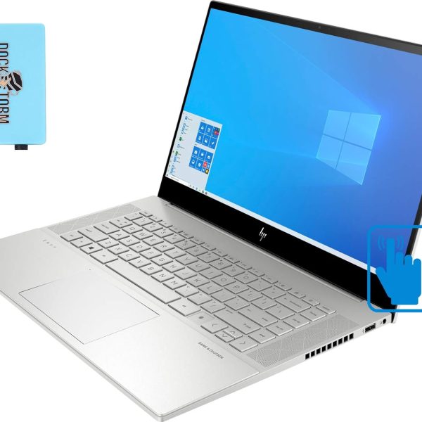 HP Envy - 15t-ep000 Home and Business Laptop (Intel i9-10885H 8-Core, 32GB RAM, 1TB PCIe SSD, NVIDIA RTX 2060 Max-Q, 15.6" Touch 4K UHD (3840x2160), Fingerprint, WiFi, Win 10 Home) with Hub