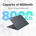 ⁦لابتوب اكزيلابسير 12.5 انش W11، سيليرون N4120 رباعي النواة مع 8GB RAM + 256GB SSD، 2K 2560 × 1440 شاشة LCD، بصمة اصبع، كيبورد باضاءة خلفية، واي فاي 5G/AC، نوت بوك خفيف الوزن، هيكل معدني بالكامل، رمادي⁩ - الصورة ⁦4⁩