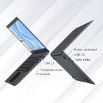 ⁦لابتوب اكزيلابسير 12.5 انش W11، سيليرون N4120 رباعي النواة مع 8GB RAM + 256GB SSD، 2K 2560 × 1440 شاشة LCD، بصمة اصبع، كيبورد باضاءة خلفية، واي فاي 5G/AC، نوت بوك خفيف الوزن، هيكل معدني بالكامل، رمادي⁩ - الصورة ⁦6⁩
