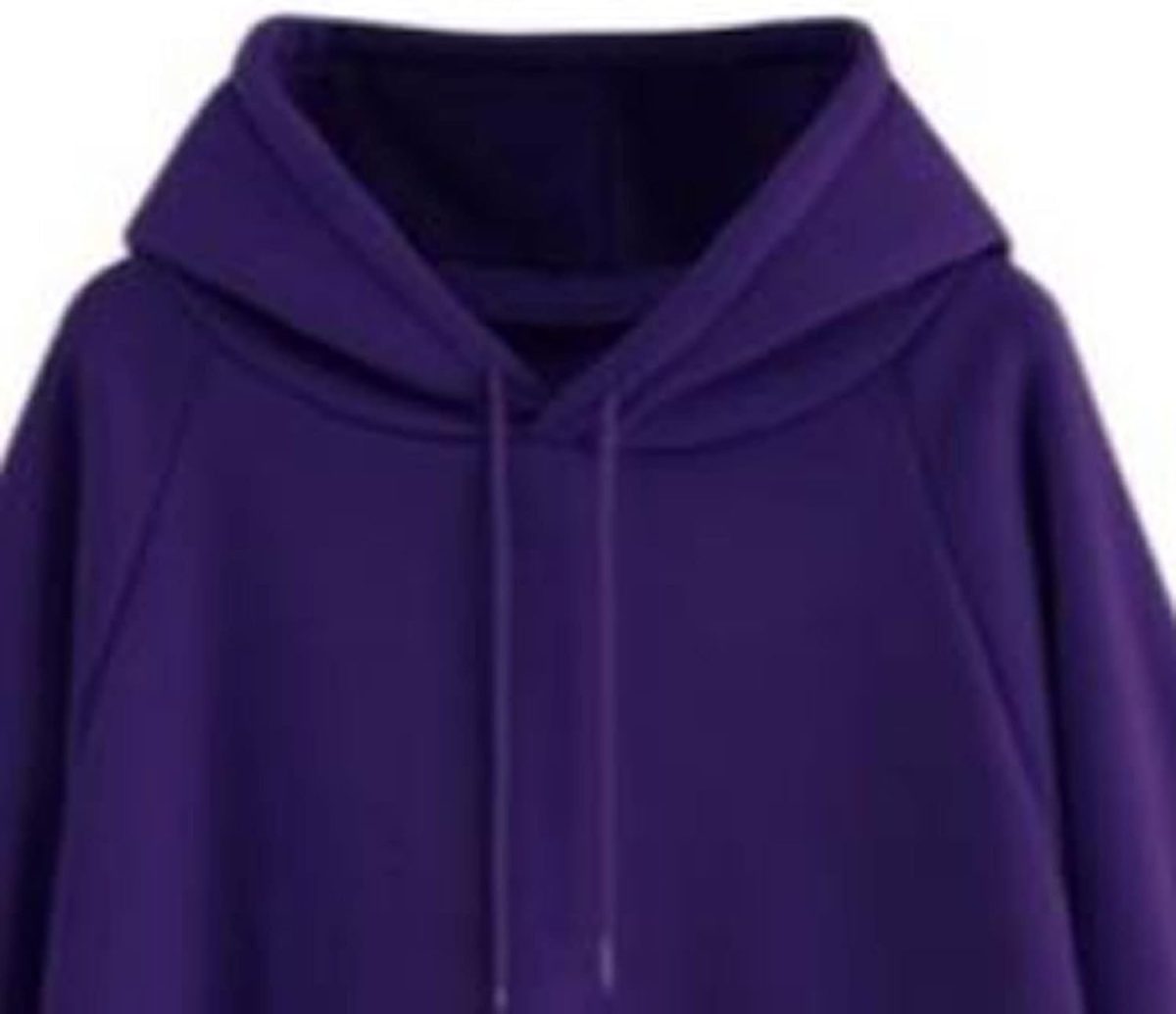 1750965914 SKYWOK Womens Hoodies Autumn Solid Hoodies Women Long Sleeve Hoodie Sweatshirt Hooded Pullover Tops Blouse With Pocket Female Jumper Sportswear Color Purple Size XL