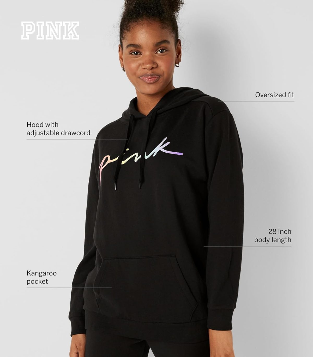 1751132952 VICTORIAS SECRET womens Logo Campus Po Hooded Sweatshirt