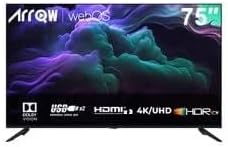 تلفزيون LED ذكي 75 بوصة من سلسلة RO-75LPW بدقة 4 كيه الترا اتش دي، 3840x2160، 2022