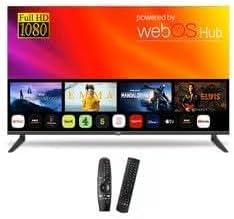 تلفزيون ذكي WBOS50 مقاس 50 بوصة: نتفليكس وهولو فيديو - اسود، HDMI، USB - موزع نظام تشغيل ويب متوافق مع التلفزيون والهاتف الذكي والتابلت واللابتوب والكمبيوتر الشخصي