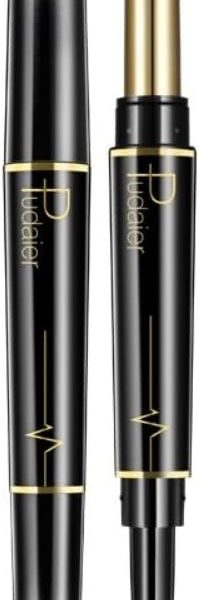 SKY-TOUCH Double Head Matte Lipstick + Lip Liner Pen Set 2 in 1 One Step Lips Makeup Waterproof Long Lasting Nude Velvet Pen, One Size 05#