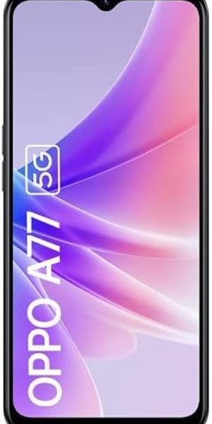 اوبو هاتف ذكي A77 ثنائي شرائح الاتصال بذاكرة روم 64GB - RAM 4GB جي اس ام فقط | بدون سي دي ايه 5G مفتوح من المصنع اسود ميدنايت - اصدار عالمي