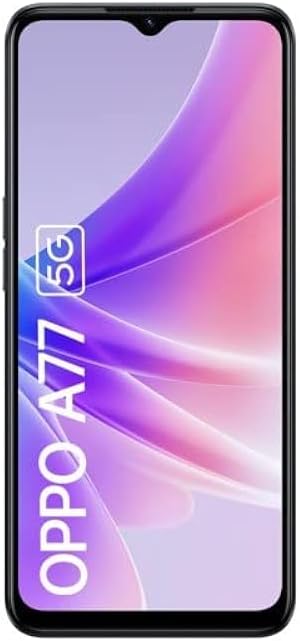 اوبو هاتف ذكي A77 ثنائي شرائح الاتصال بذاكرة روم 64GB - RAM 4GB جي اس ام فقط | بدون سي دي ايه 5G مفتوح من المصنع اسود ميدنايت - اصدار عالمي