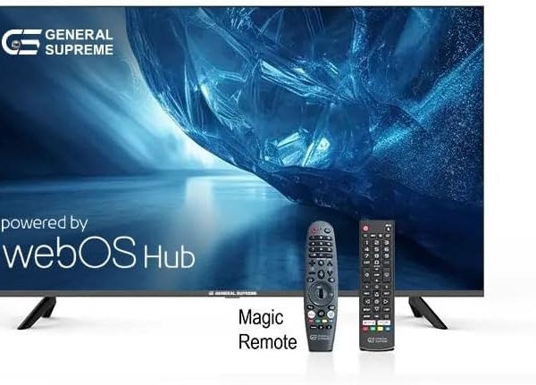GS55WOST جنرال سوبريم شاشة 55 بوصه، فائقة الدقة (4K-UHD)، سمارت، نظام ويب او اس، ريموت ذكي، اسود