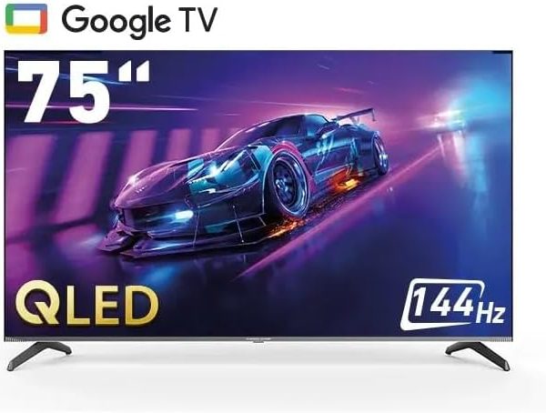 GSGQ75GC جنرال سوبريم شاشة 75 بوصه كيوليد (4K-UHD)، سمارت جوجل تي في، 144 هرتز
