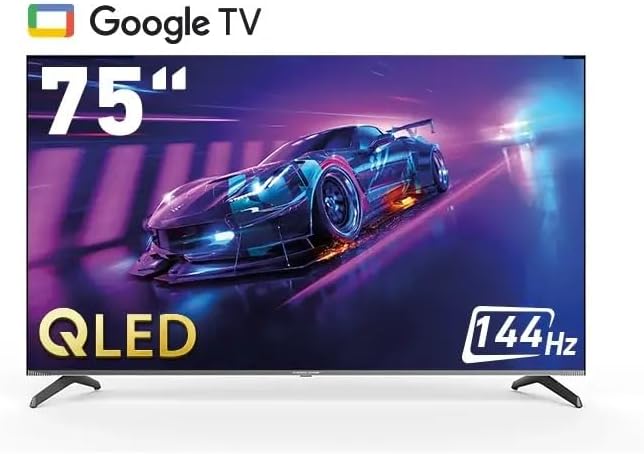 GSGQ75GC جنرال سوبريم شاشة 75 بوصه كيوليد (4K-UHD)، سمارت جوجل تي في، 144 هرتز