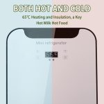 ⁦ALMEKAQUZ Mini Fridge for Bedroom - Car, Office Desk & College Dorm Room - 12v Portable Cooler & Warmer for Food, Drinks, Skincare, Beauty & Makeup - AC/DC Small Refrigerator (20l)⁩ - الصورة ⁦9⁩