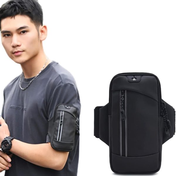 ToolHouse Sports Phone Armband - Unisex Waterproof Running Fitness Accessory With Adjustable Velcro and Headphone Hole for Yoga, Cycling, Camping