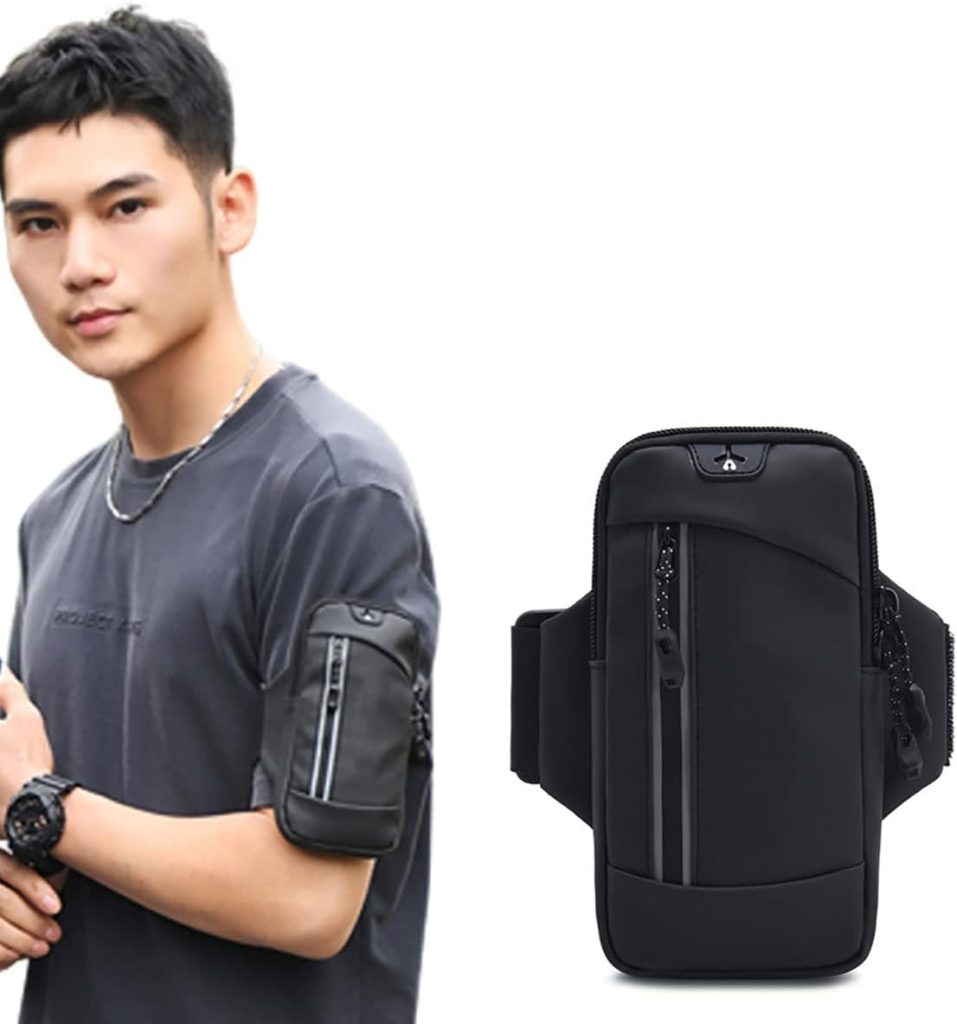 ToolHouse Sports Phone Armband - Unisex Waterproof Running Fitness Accessory With Adjustable Velcro and Headphone Hole for Yoga, Cycling, Camping