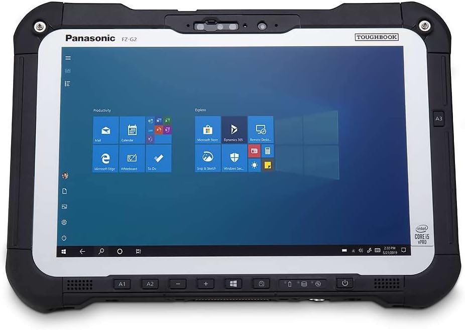 تاف بوك باناسونيك FZ-G2، انتل كور i5-10310U، 1.70GHz، 10.1 انش WUXGA شاشة لمس متعددة، 16GB، ذاكرة مستديمة اوبال 512GB، قارئ باركود، بلوتوث، تمرير، كاميرا ويب بالاشعة تحت الحمراء، ويندوز 10 برو، شفاف