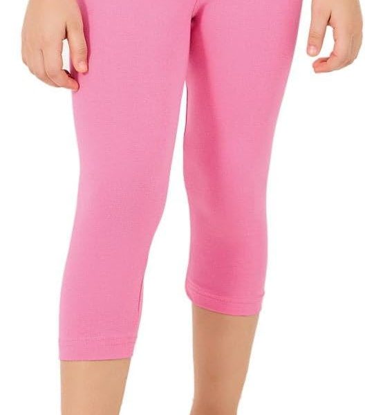 Styli Girls Elastic Waistband Basic Capri Length Leggings