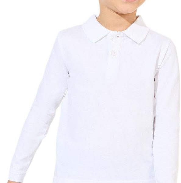 Styli Boys Basic Polo T-Shirt With Long Sleeves