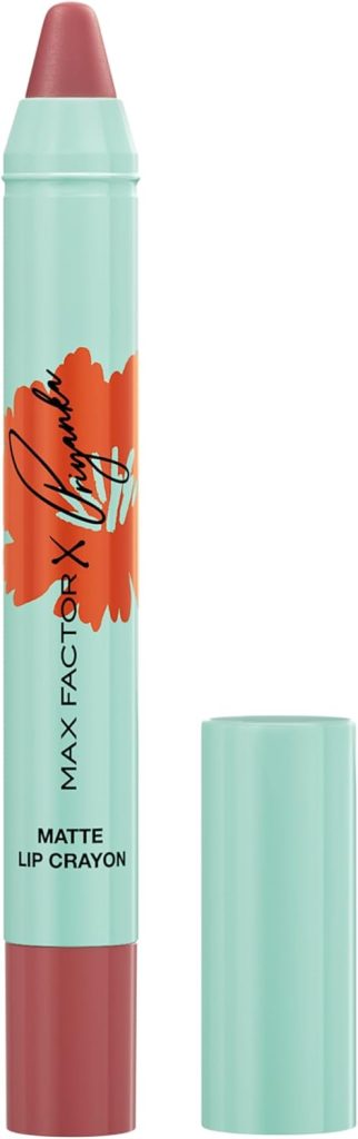 Coty Max Factor X Priyanka Chopra Jonas Lip Crayon Stick, 001, Mauve Love, Matte Finish, Moisturising Feel, Long Lasting