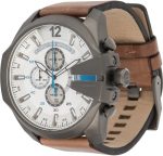 Diesel Men's Mega Chief Chronograph, 59 mm Case Size, Stainless Steel Watch