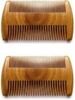 Tazweeq Sandalwood Comb Set, 2pcs Handmade Pocket Combs for Long and Short Beards, Mustaches