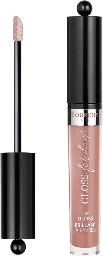Bourjois Gloss Fabuleux - Beautiful Shades, High-Shine, Tinted Lip Gloss Infused with Argan Oil, 06 Cream Comes True, 3.5ml (0.11oz)