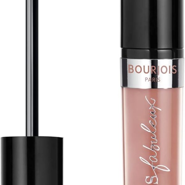 Bourjois Gloss Fabuleux - Beautiful Shades, High-Shine, Tinted Lip Gloss Infused with Argan Oil, 06 Cream Comes True, 3.5ml (0.11oz)