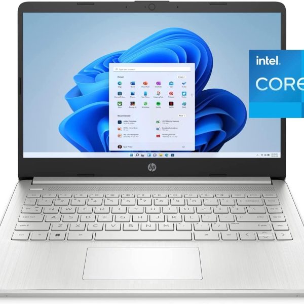 HP لابتوب اتش دي قطري 14، معالج انتل كور i5-1135G7، بطاقة رسومات انتل ايرس اكس ، 8GB DDR4، 256GB SSD، 802.11ac، بلوتوث 5، HDMI، ويندوز 11 هوم، فضي طبيعي مع ملحقات فالينور