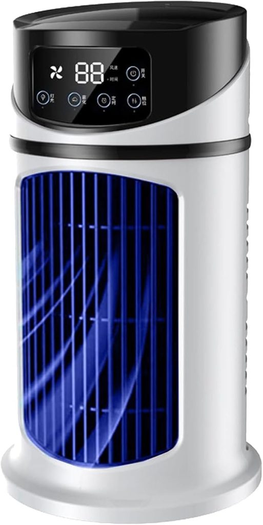 Protec Air Ac - Protec Air Portable Air Conditioner with 6 Wind Speeds & 3 Cool Mists, Upgraded 3 In 1 Cooler Humidifier, Low Noise ProtecAir Cooling Fan, for Room, Desktop, Bedroom, Office
