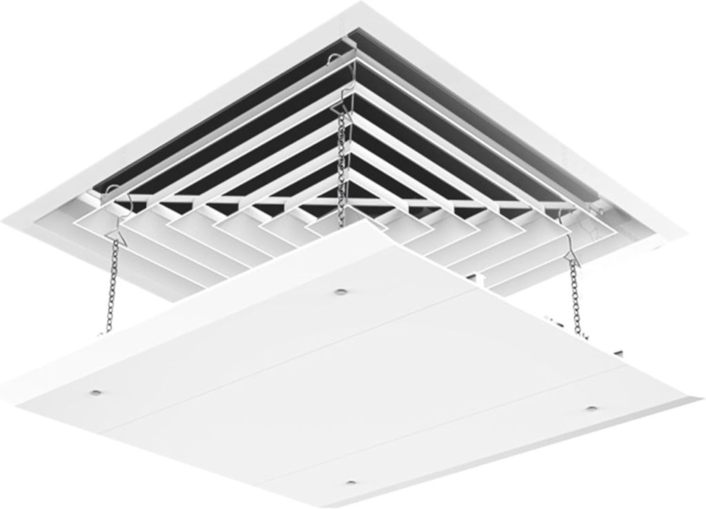 ALMEKAQUZ Central Air Conditioning Air Deflector, Reusable Heat and Air Deflector for Ceiling Vents, Square Air Conditioning and Ceiling Casing Air Conditioning Deflector (45x45 Cm)