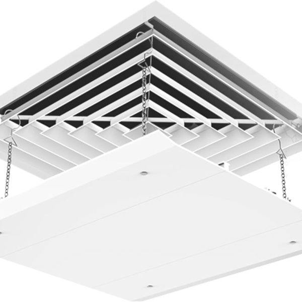 ALMEKAQUZ Central Air Conditioning Air Deflector, Reusable Heat and Air Deflector for Ceiling Vents, Square Air Conditioning and Ceiling Casing Air Conditioning Deflector (45x45 Cm)