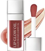 AOOWU Plumping Lip Oil Toned, Moisturizing Lip Oil Long Lasting Nourishing Lip, Hydrating Lip Gloss Tint Lipstick for Women, Glitter Shine Liquid Lipstick, Lip Glaze Makeup Cosmetic