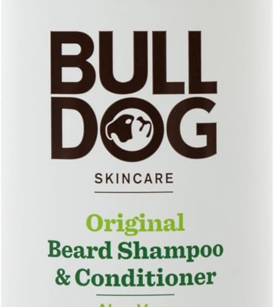 Bull Dog Original 2 in 1 Beard Shampoo & Conditioner For Men, Contains Aloe Vera, Camelina Oil,Green Tea, Deep Cleansing, leaves beard soft, fresh, nourished,Everyday Use, 200ML - Gifting Essentials