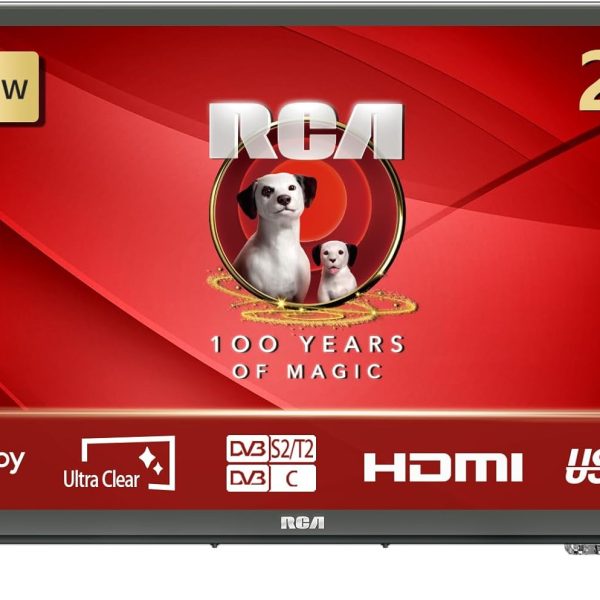 RCA تلفزيون E22 22 بوصة LED FHD (1920 × 1080) 55 سم للسيارة والشاحنة والقارب، صوت دولبي، موالف ثلاثي، توصيلات VGA/HDMI/USB، 2025 [فئة كفاءة الطاقة E]
