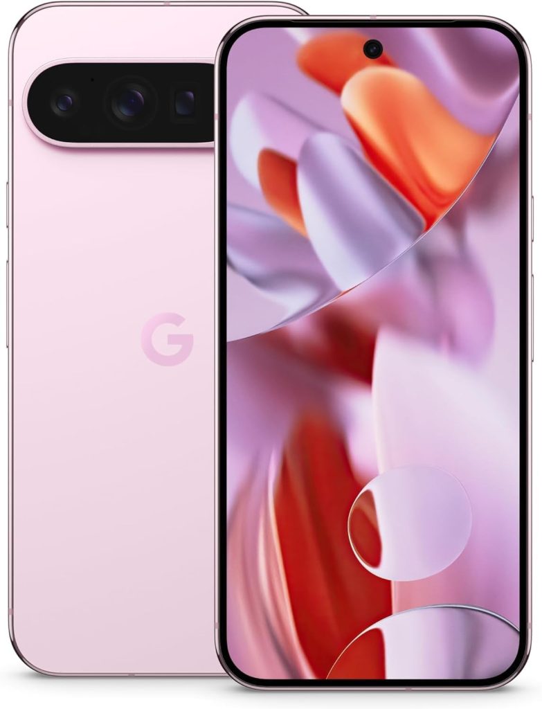 جوجل جوال بيكسل 9 برو 5G 2024 (GEC77 النسخة العالمية) ثنائي شرائح الاتصال 6.3 انش (شريحة نانو اتصال الكترونية) هاتف ذكي اندرويد 14 غير مقفل (تخزين 256GB + ذاكرة RAM 16GB كوارتز وردي)