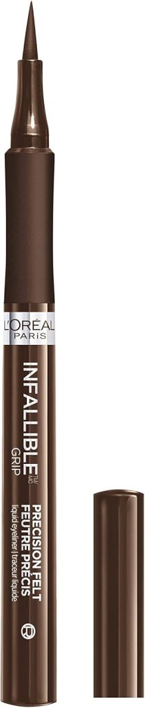 L’Oréal Paris L’Oreal Paris Makeup Infallible Grip Precision Felt Eyeliner, Smudge Resistant, Long Lasting Waterproof Eyeliner, Brown, Brown, 0.03 fl oz