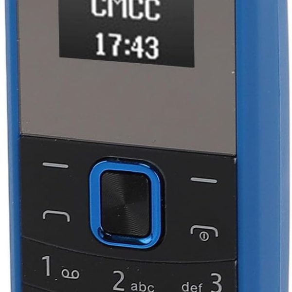 Smallest Mobile Phone, GSM Tiny Miniature Phone BT for Home (Blue)