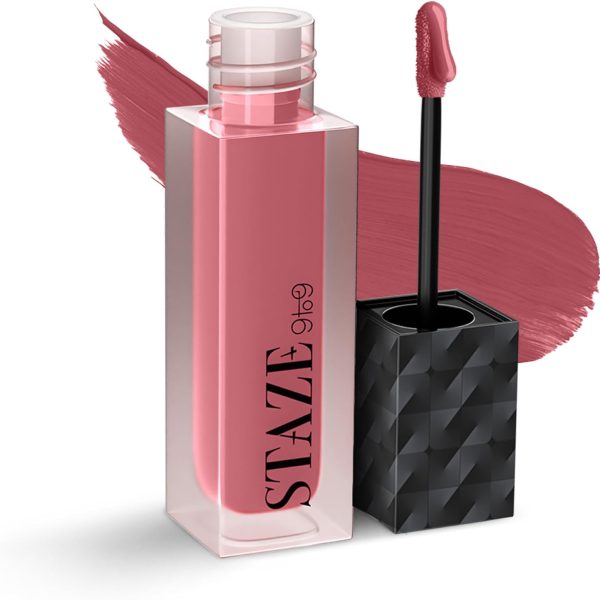 Staze 9to9 Lips Don't Lie Matte + Transferproof Liquid Lipstick |Intense Color Payoff | Lightweight & Comfortable | 12 Hour Long Stay| 11 Nude Attitude | 4 ml